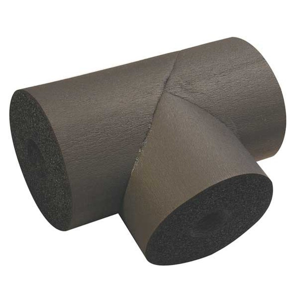 2-5/8" x 37/64" Elastomeric Tee Pipe Fitting Insulation, 1/2" Wall
