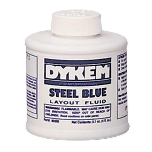 Dykem Layout Fluid, Steel Blue, 4 fl oz, Brush Cap Bottle, Blue 80300