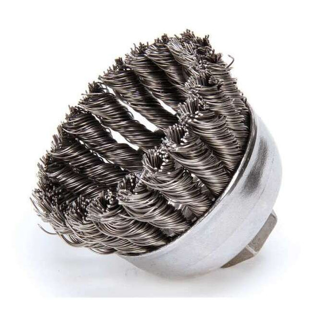 Weiler Knot Wire Cup Wire Brush, Threaded Arbor 94083