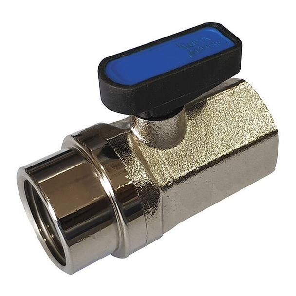 Manufacturer Varies 1/2" FNPT Nickel Brass Mini Ball Valve Inline G-MVFP-50F