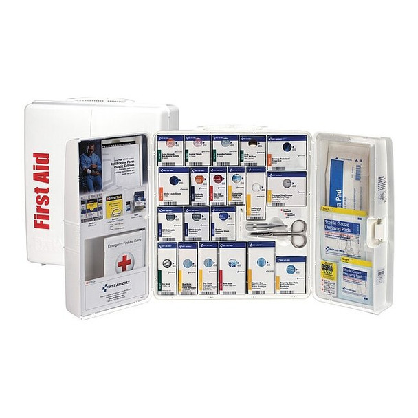 First Aid Kit and Housing, Plastic Cabinet, 299 Components, 50 People Served
