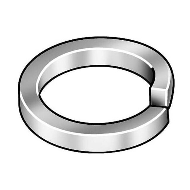 Split Lock Washer, For Screw Size 1 in Steel, Plain Finish, 25 PK