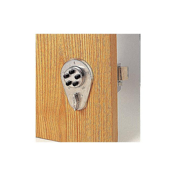 Simplex Pushbutton Deadbolt,Satin Chrome 919-26D