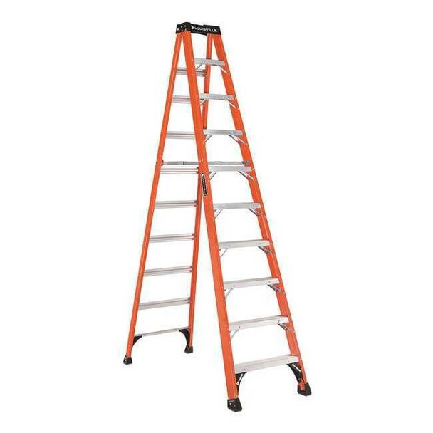 Louisville 10 ft Fiberglass Stepladder, 375 lb Capacity FS1410HD