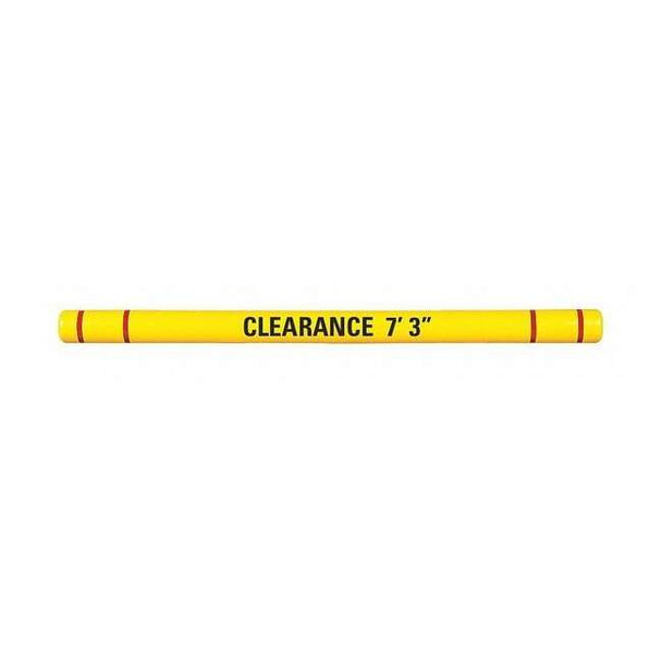 Manufacturer Varies Clearance Bar,7-3/8"O.D.,120"L,Yllw/Red HTGRD712OYR