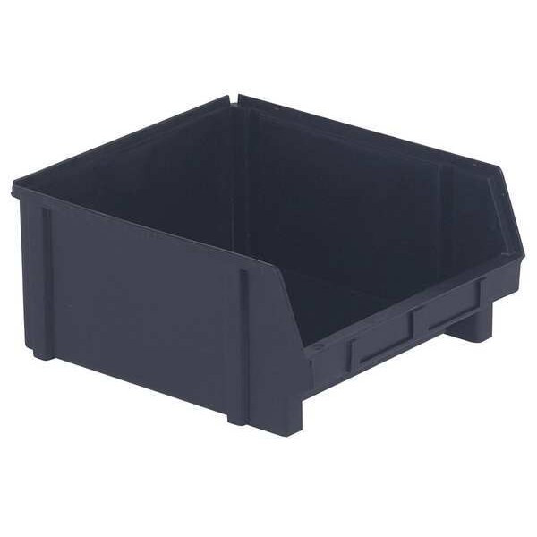Hang & Stack Storage Bin, Plastic, Black, 6 in H, 11 1/2 in W, 12 7/8 in L