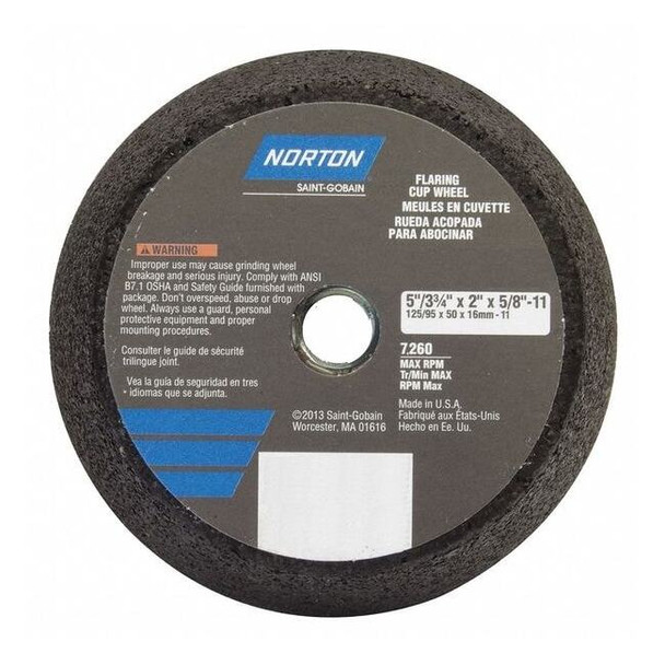 Norton Abrasives Flaring Cup Grinding Wheel,Type 11 66253479679