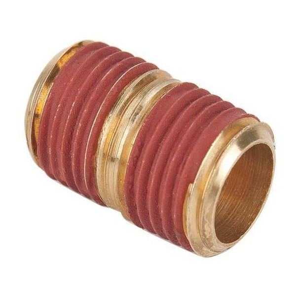 Parker 1/2" MNPT x 1/8" TBE Brass Close Pipe Nipple VS215PN-8