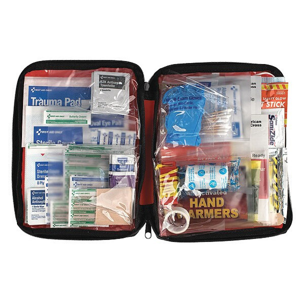 Emergency Preparedness Kit, Nylon Bag, 106 Components, 24 People Served