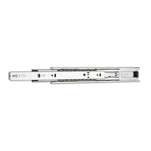 Drawer Slide, Side/Bracket Mount, Full, Soft Close, PK2, 1/2"W