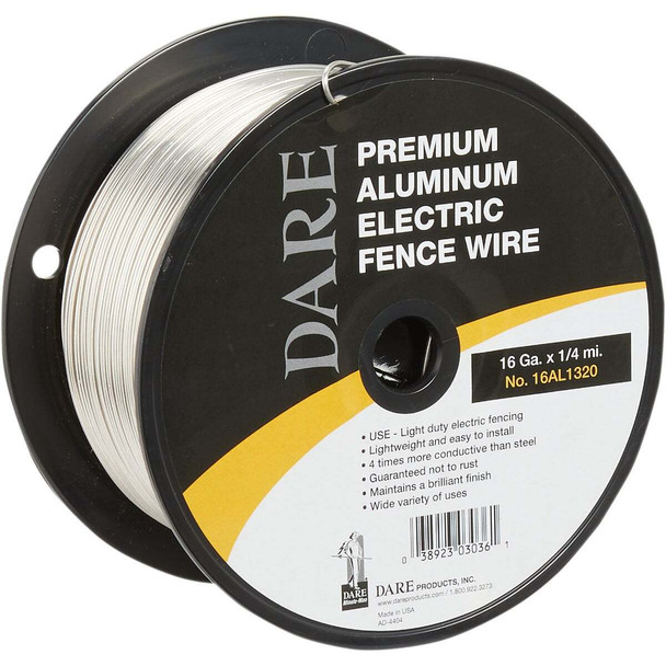 Dare 1/4-Mile x 16 Ga. Aluminum Electric Fence Wire 16AL1320