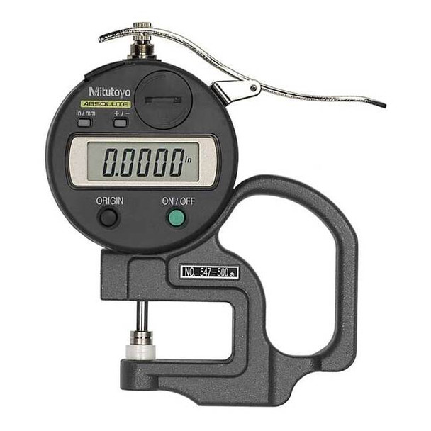 Mitutoyo Thickness Gage, Range 0 -.47 In,NIST 547-500SCAL