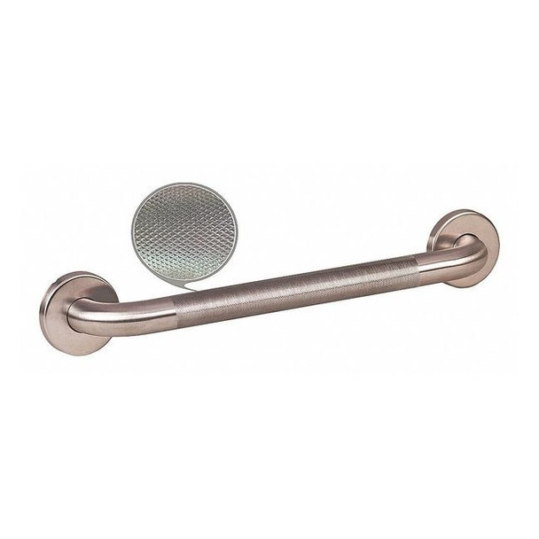 Wingits Knurled Premium Grab Bar, 24" L, Stainless Steel, Satin WGB6SSKN24