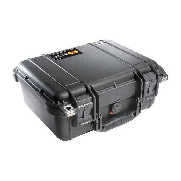 Pelican Black Protective Case, 13.37" L x 11.62" W x 6" D, Weight: 5.19 lb 1400
