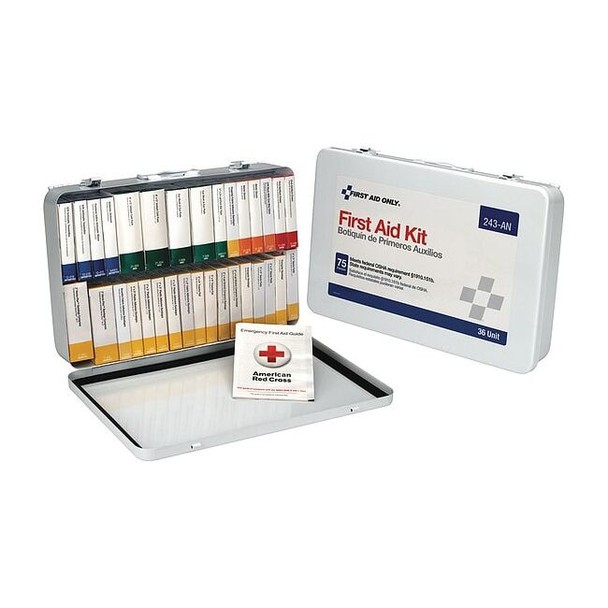 First Aid Kit and Housing, Metal 218 Components, 50 People Served