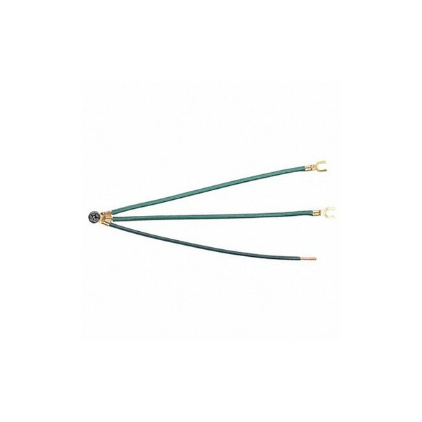 Ideal Grounding Tail, 3Wire, PT, 2Fork, Green, Pk25 30-3289