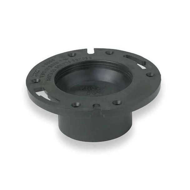 Mueller Industries Closet Flange w/ stop, 4 x 3", Hub, ABS 02903