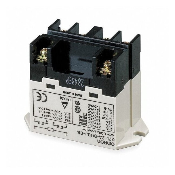 Top Flange, Enclosed Power Relay, Square, 30 A, 4 Pins, Screw
