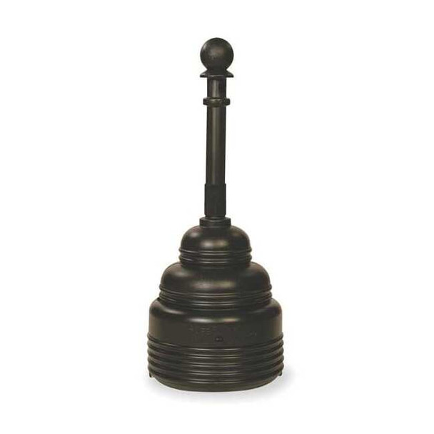 Eagle Mfg Cigarette Receptacle, Black, 4 gal 1208BLACK