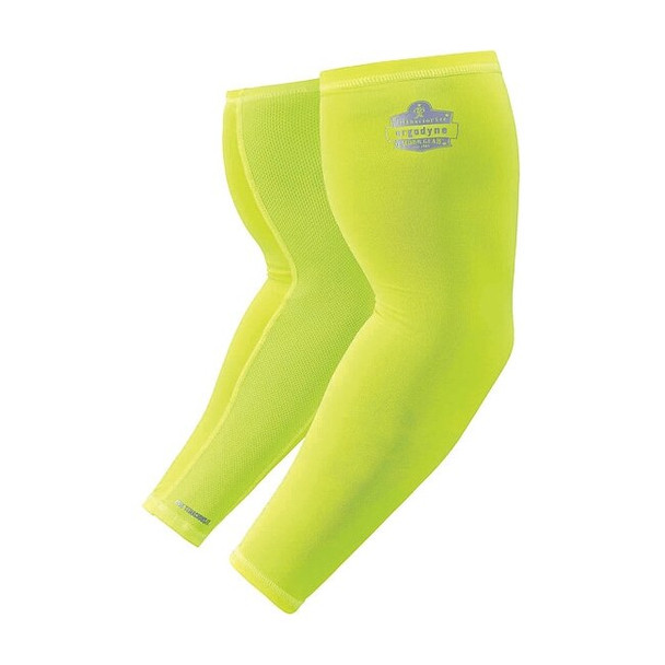 Ergodyne Protective Sleeve, 17 in Length, Lime, 1 PR 6690