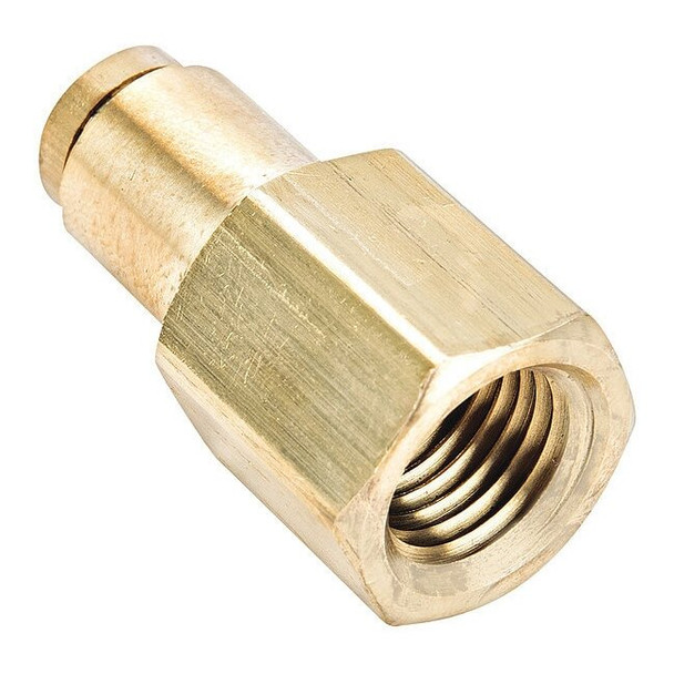 Parker Connector, Female, Brass, 1/4" Tube Size 66PTC-4-4