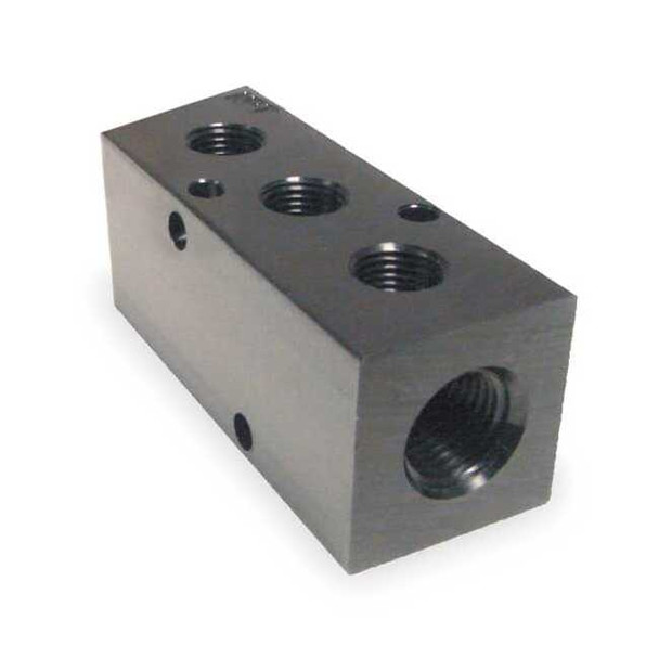 Pneumadyne Pipe Manifold Fitting, Aluminum, 1/4 in M10-125-3