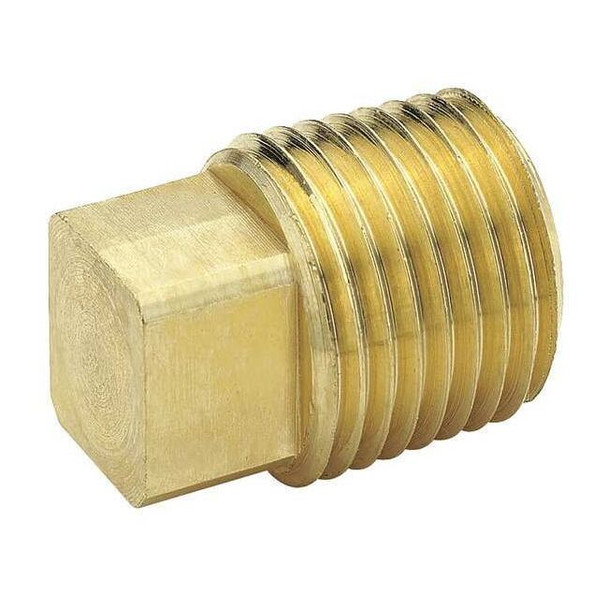 Parker Brass Square Head Plug, MNPT, 1/2" Pipe Size VS211P-8