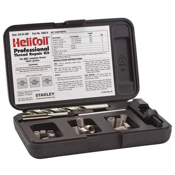 Stanley Engineered Fastening Thread Repair Kit,22,Pieces,SS 5402-6