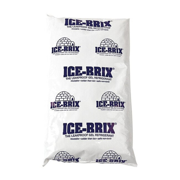 Ice-Brix Poly Pouch, Reuseable, Leakproof, 24 oz., PK6