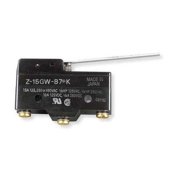 Snap Action Switch, Hinge, Lever Actuator, SPDT, 15 A at 480 V AC Contact Rating