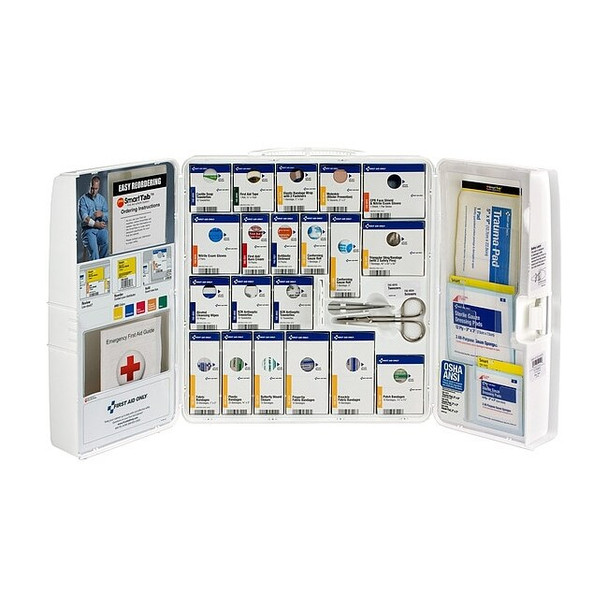 First Aid Kit and Housing, Plastic Cabinet, 206 Components, 50 People Served