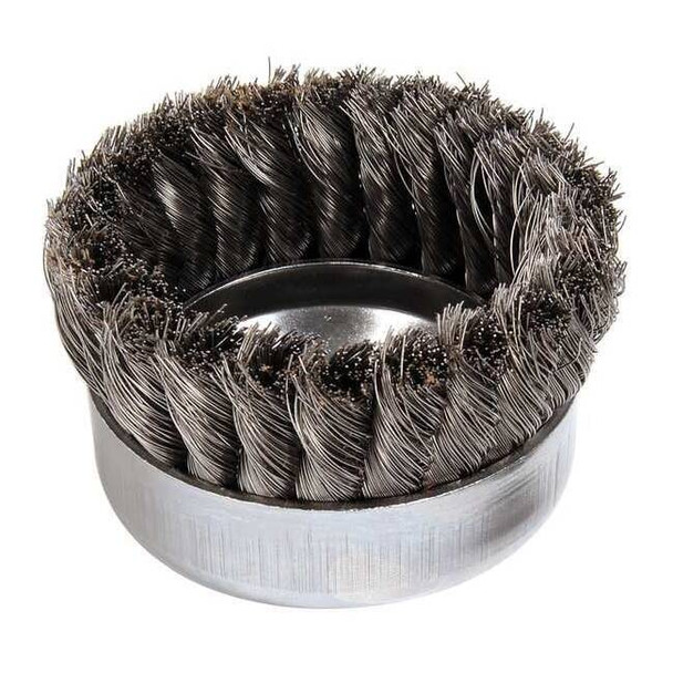Weiler Knot Wire Cup Wire Brush, Threaded Arbor, 4" 93397