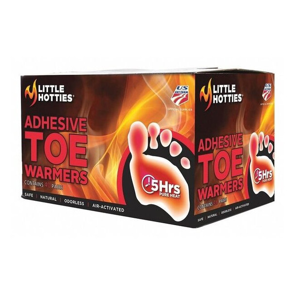Little Hotties Adhesive Toe Warmers, Up to 5 Hours, Footwear/Socks, 40PK 07224