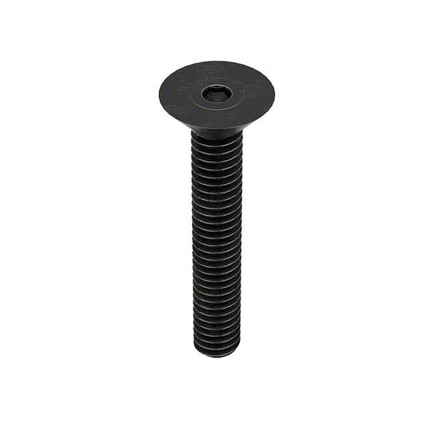 #8-32 Socket Head Cap Screw, Flat, Black Oxide Steel, 1 in Length, 100 PK