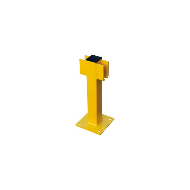 Global Industrial Steel Lift-Out Guard Rail In-Line Post Single-Rail 20""H Yello