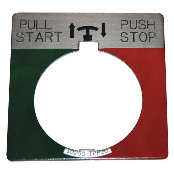 Eaton Legend Plate, Push/Pull, Start/Stop 10250TPP2