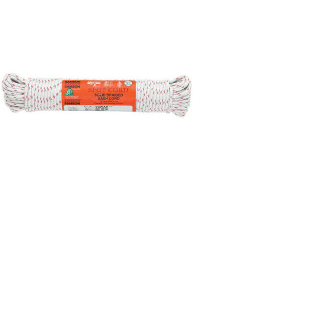 Tiger Sash Cord™, 600 lb Capacity, 100 ft, 3/8 in dia, Cotton, White