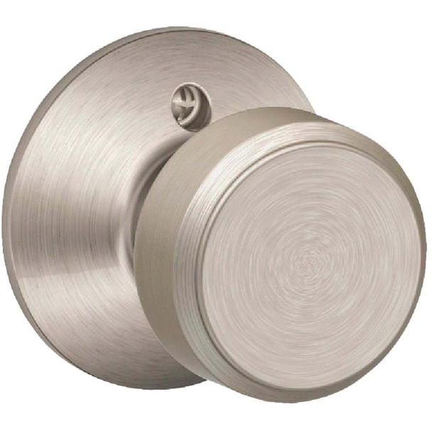Schlage Bowery Knob Satin Nickel Non-Turning Lock  F170BWE619