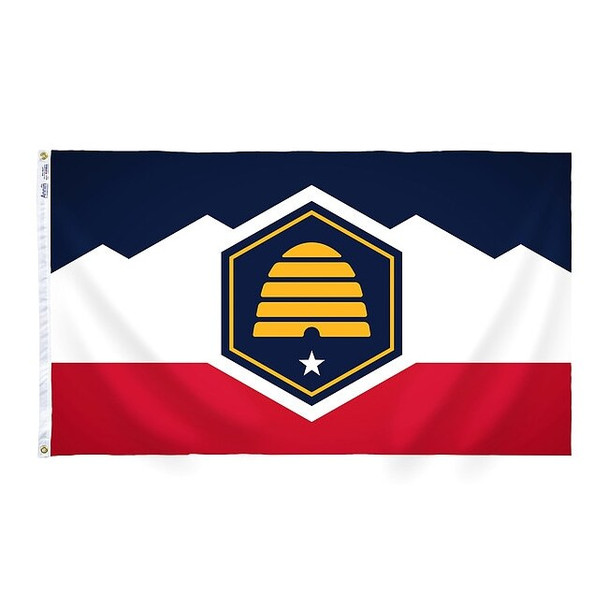 Annin Flagmakers Utah Flag,4x6 Ft,Nylon 145370