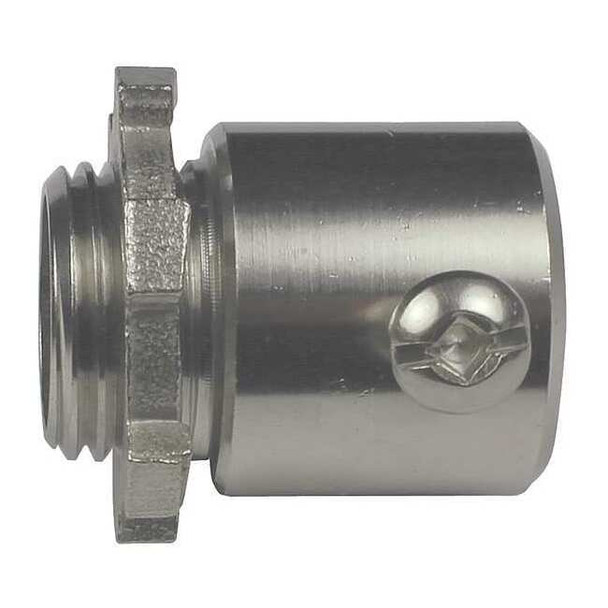 EMT Grounding Connector, 3/4 in, Set Screw, 316 Stainless Steel, Polished