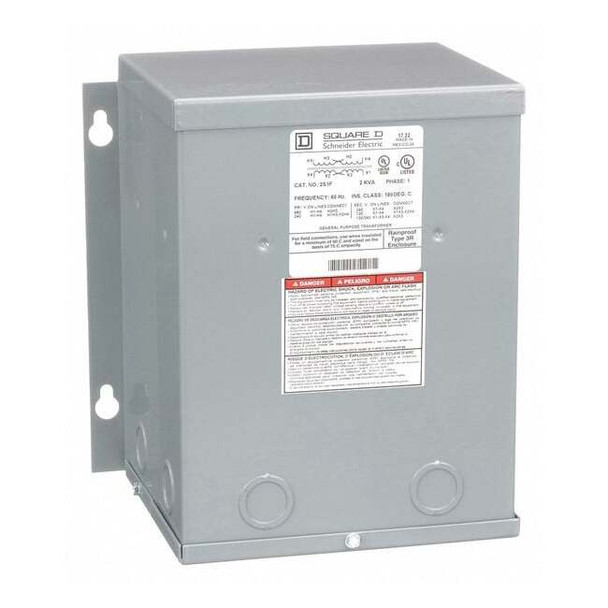 General Purpose Transformer, 2 kVA, NEMA 3R, 120/240V AC, 240/480V AC