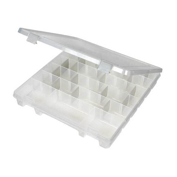 Adjustable Compartment Box with 8 to 48 compartments, Plastic, 2 in H x 15 in W