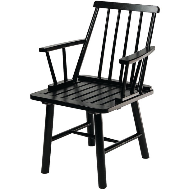 Jack Post Windsor Black Indonesian Hardwood Arm Chair JPC-910B