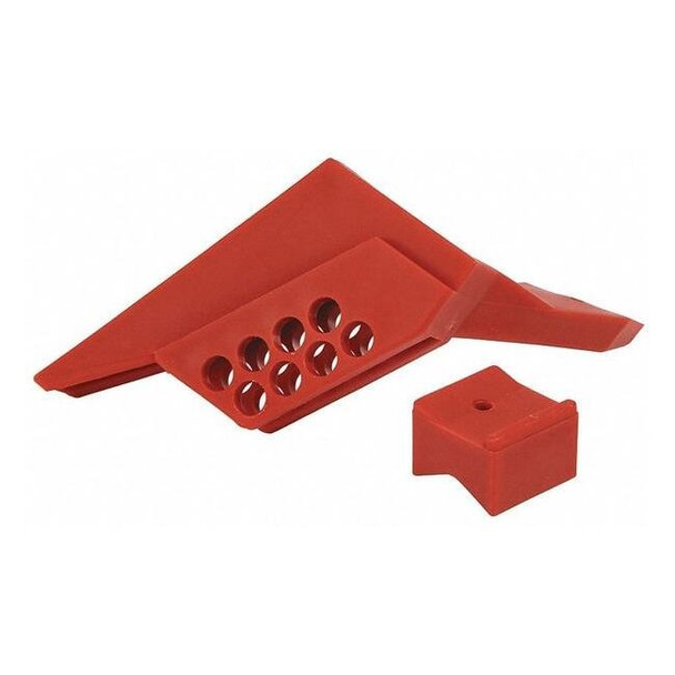 Condor Ball Valve Lockout,Red,2-45/64" H 437R17