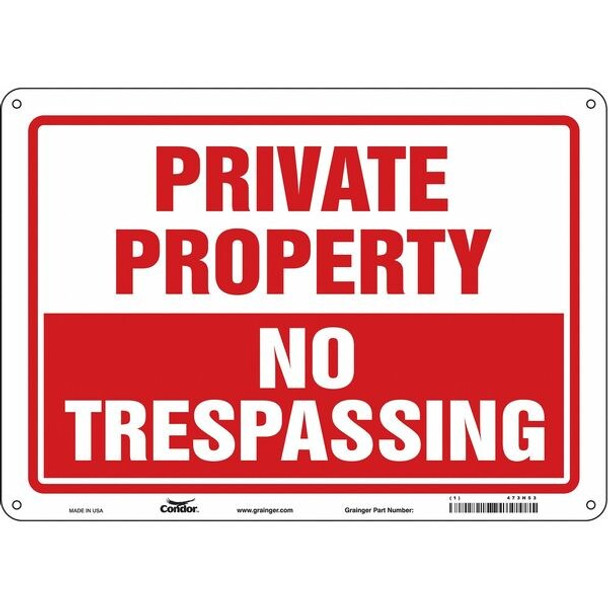 Condor Safety Sign,10 inx14 in,Aluminum 473H53 Condor Safety Sign,10 inx14 in,Aluminum 473H53