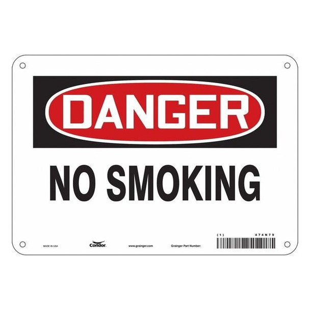 Condor Safety Sign, 7" H, 10" W,  Vertical Rectangle, English, 474N79 474N79