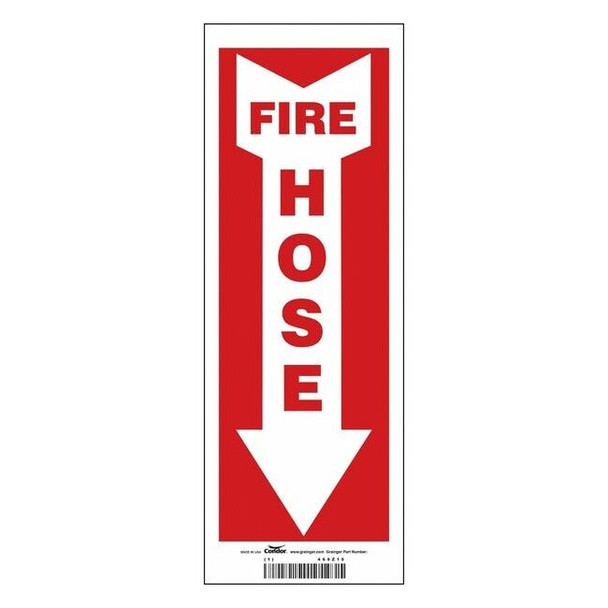 Condor Safety Sign,5" W,14" H,0.004" Thickness 469Z15
