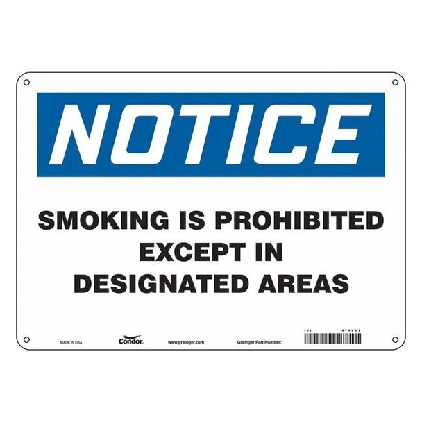 Safety Sign, 10" H, 14 in W,  Horizontal Rectangle, English, 474V93