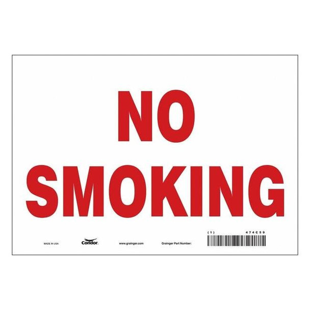 Safety Sign, 7" H, 10" W, Vinyl, Vertical Rectangle, English, 474C59