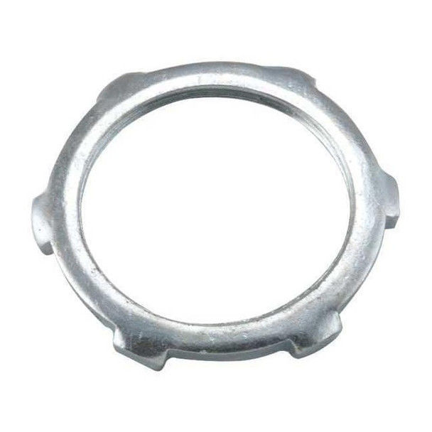 Raco IMC Locknut, 3/4 in, Threaded, Steel, Zinc Plated, Gray 1193